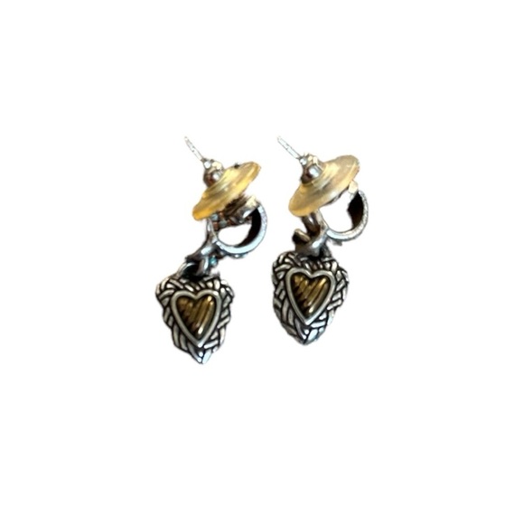 EUC - Retired Brighton Heart Hoop Earrings - Picture 1 of 3